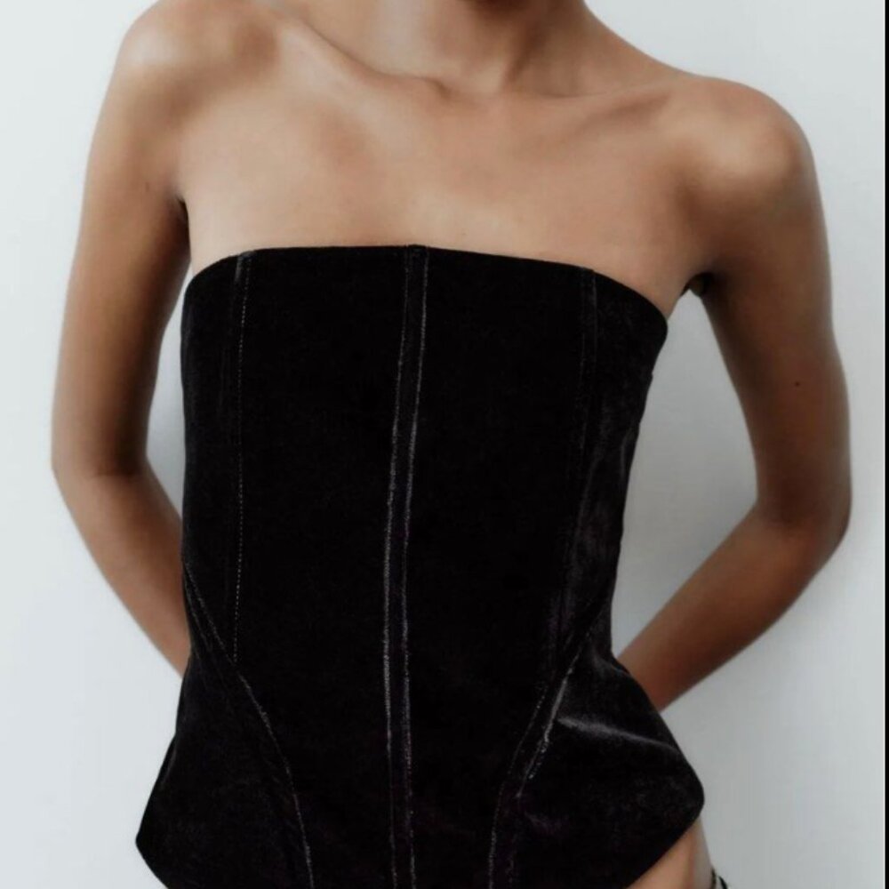 Zara Women's Black Corset